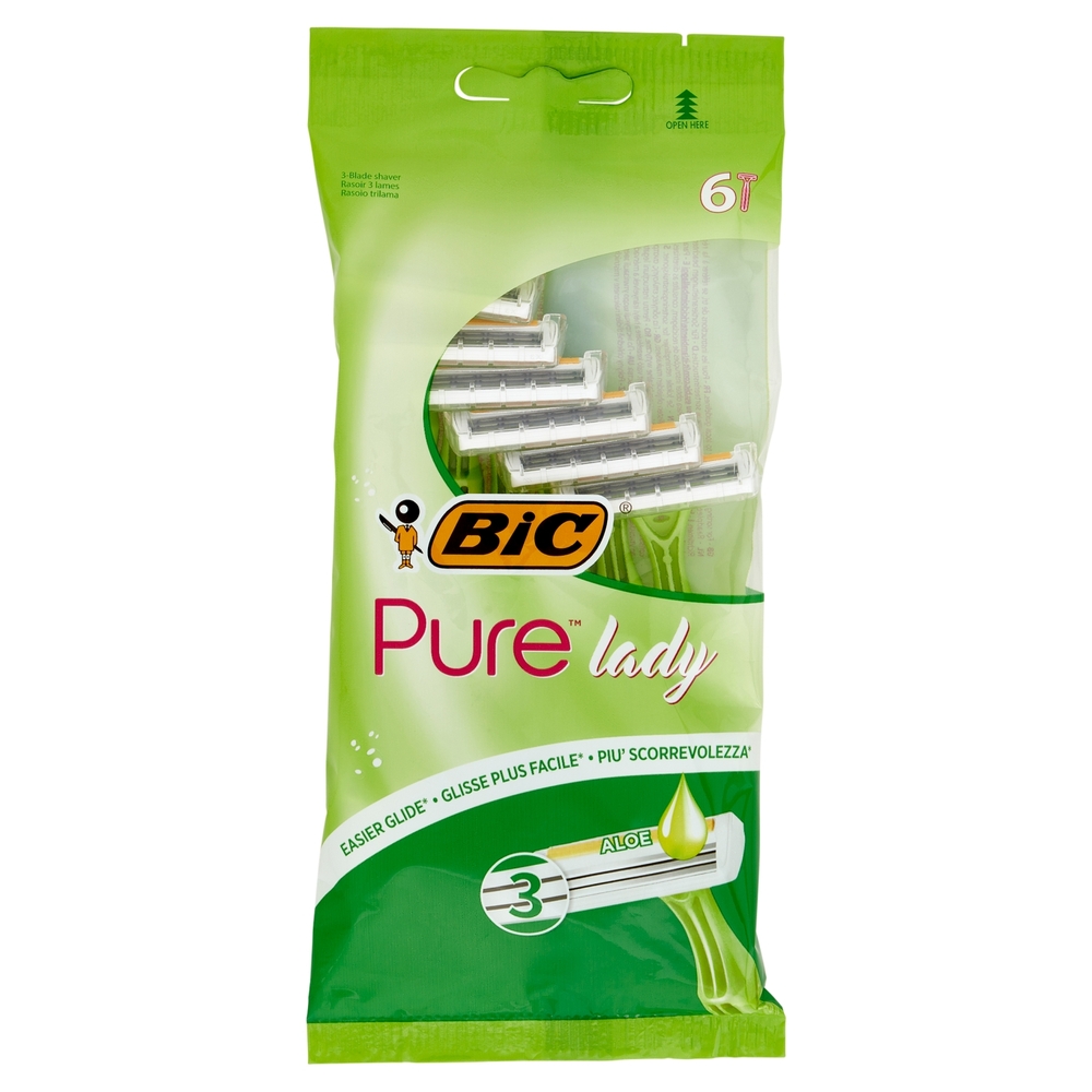 Bic Pure Lady rasoio trilama, 6 pezzi